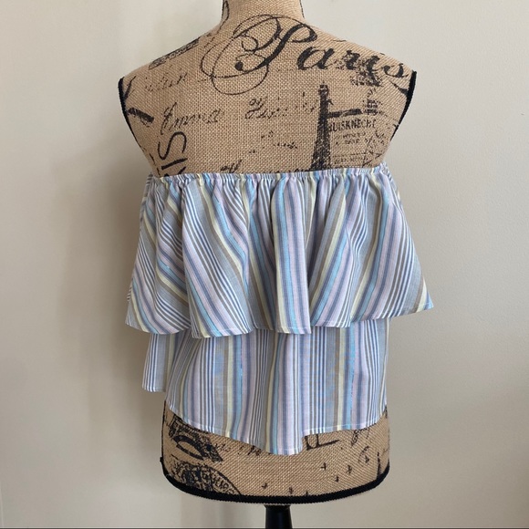 Urban Outfitters striped off the shoulder top - Picture 6 of 7